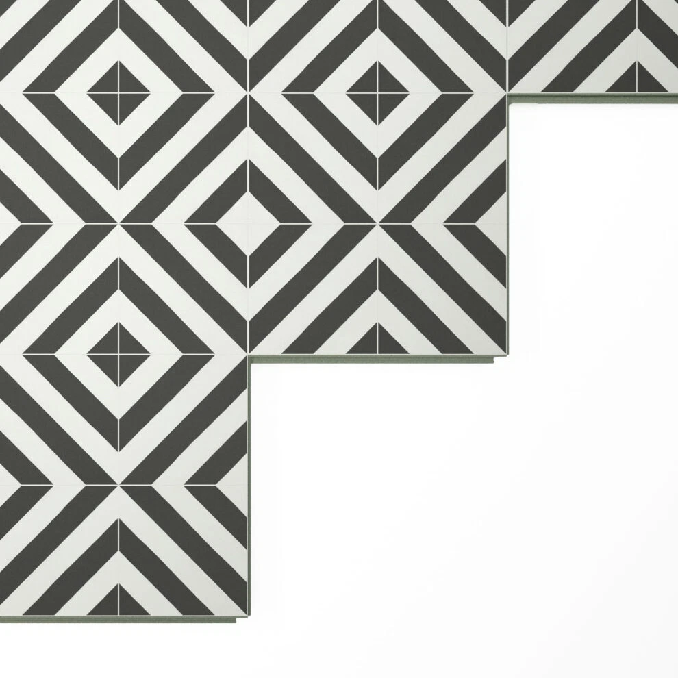Tarimas Laminado Black & white Pattern Tile