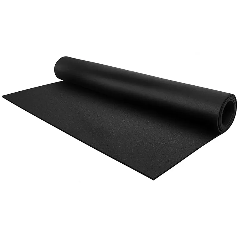 Caucho Macizo ROLLO CAUCHO SUELO ACABADO FINO 1,25X10m | 8mm | ALTA DENSIDAD | Negro | Infantiles | Cardio | Areas Industriales | Deportivos 