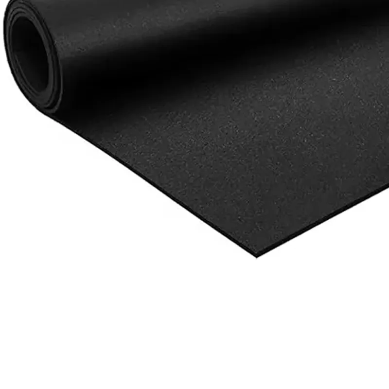 Caucho Macizo ROLLO DE CAUCHO ACABADO FINO 1X10m | 5mm | ALTA DENSIDAD + | Negro 