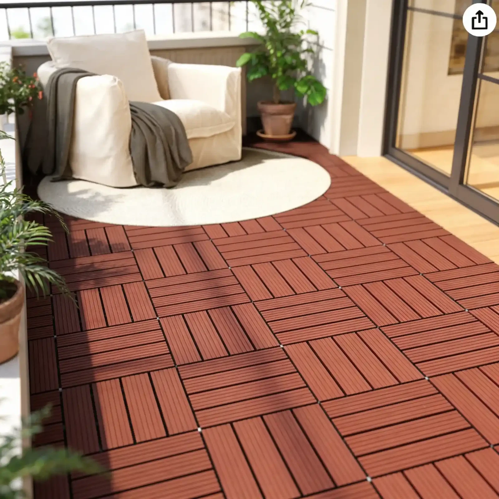 Tarima exterior Tecnológica Losetas Chocolate con Leche 29x29 ArquiTech