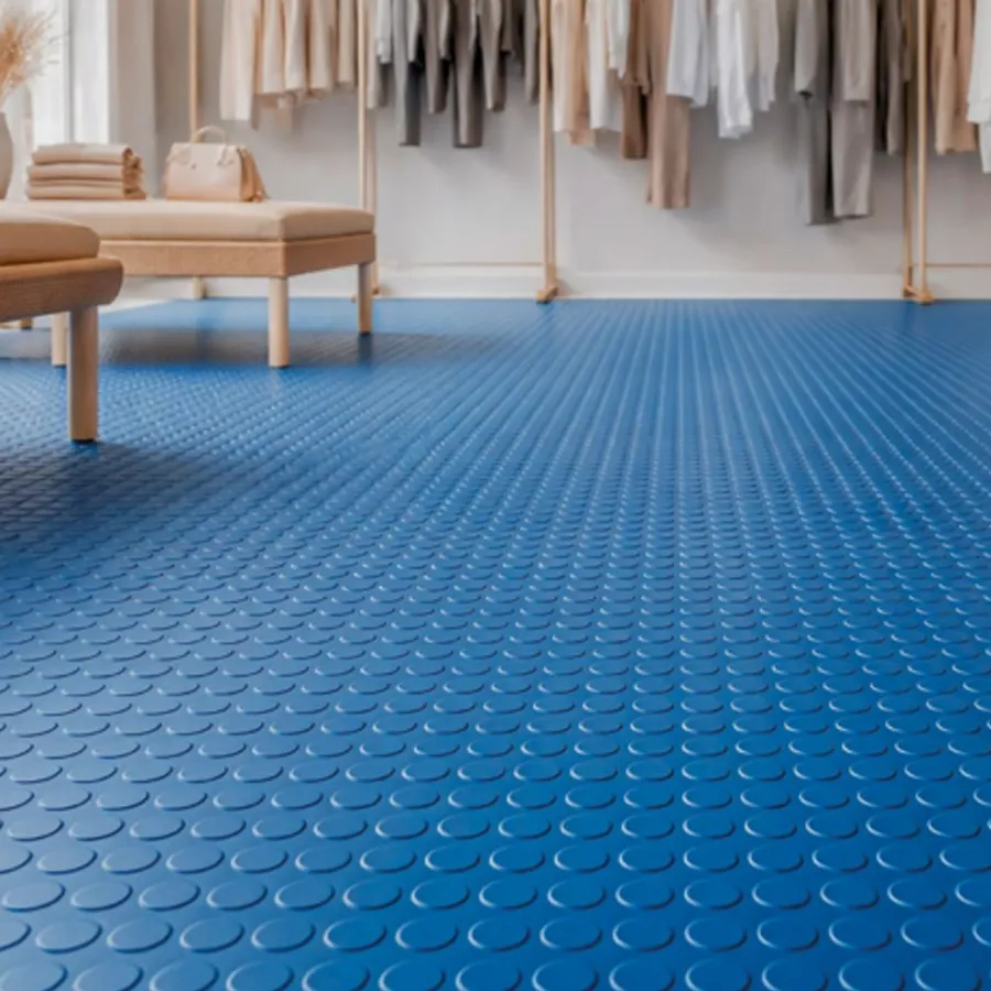 Vinílicos PVC Suelo Vinílico Círculos Azul 2,5mm