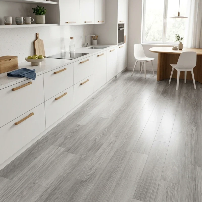 Vinílicos Heterogéneo Suelo de Vinílico Autoadhesivo PVC Roble Gris 5m²