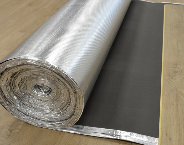 Material para Instalación y Complementos  Subsuelo Espuma Caucho Eva Flexible de Aluminio 1,20mx25ml
