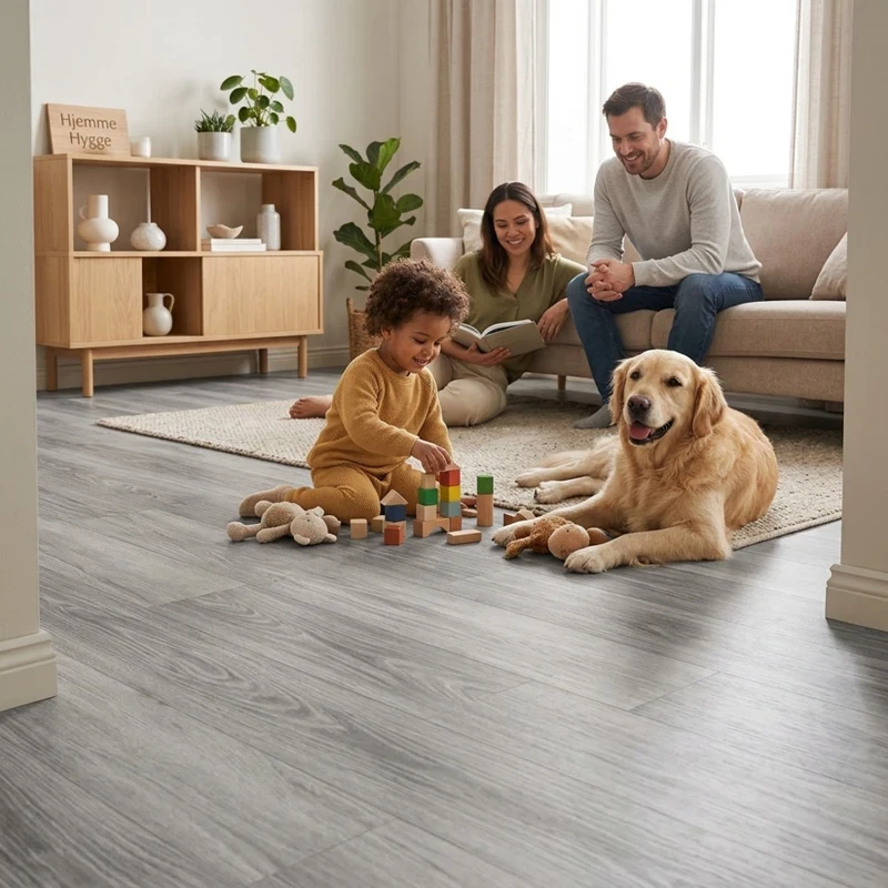 Vinílicos Heterogéneo Suelo de Vinílico Autoadhesivo PVC Roble Gris 2,5m²