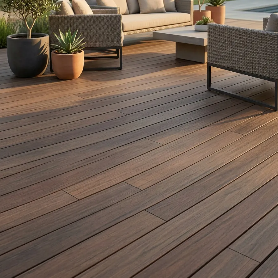 Tarima Madera Exterior  Negro Wenge| Lama Composite Maciza