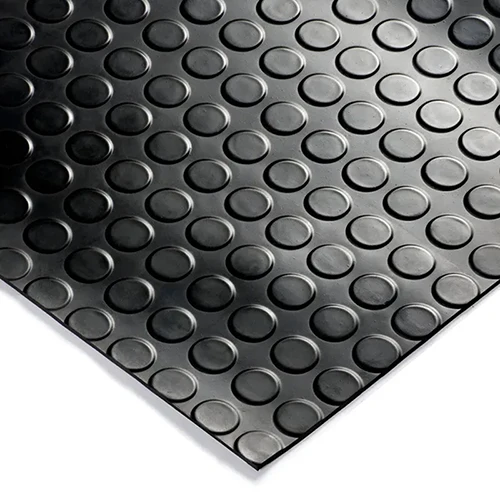 Vinílicos Heterogéneo Suelo de Vinilo en Rollo Círculos Negro Bobina 25m²