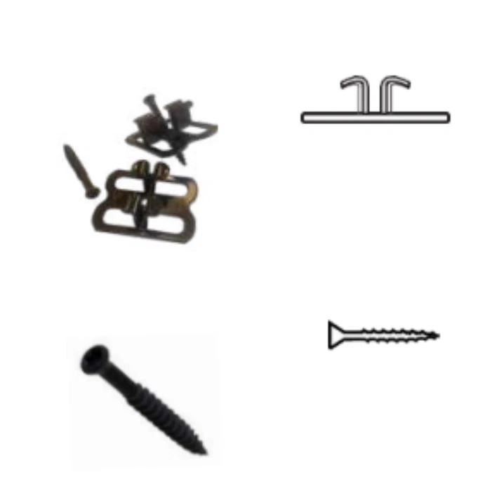Obras accesorios Inox Grapas Inox Negro + Tornillos