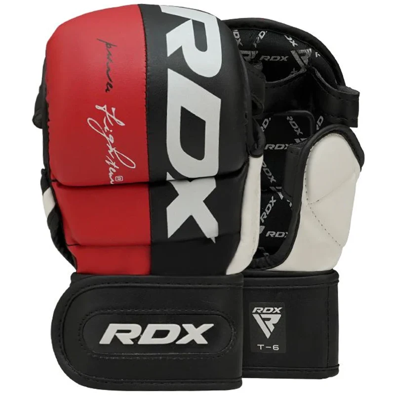 Material para Instalación y Complementos  Guantes de combate MMA RDX T6 Rojo S
