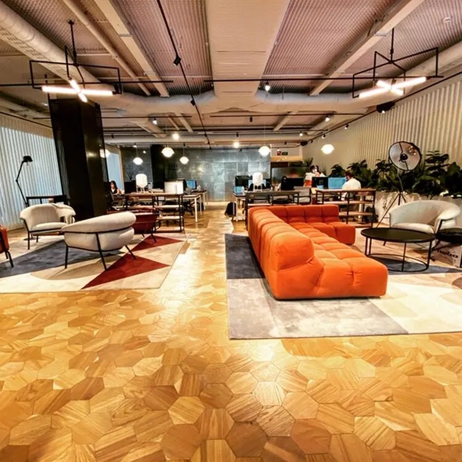 Madera Natural Parquet Hexágono