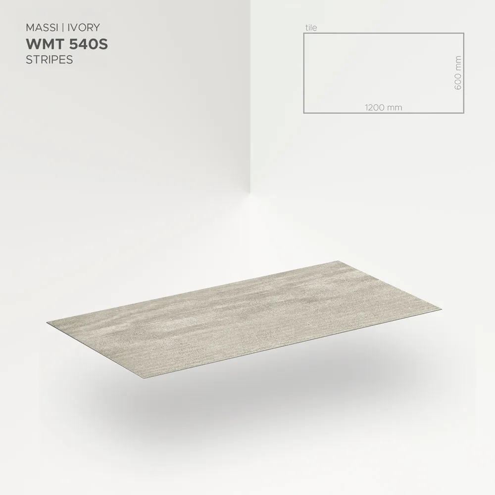Revestimiento Pared PVC Hormigon Maximo Ivory Rayada