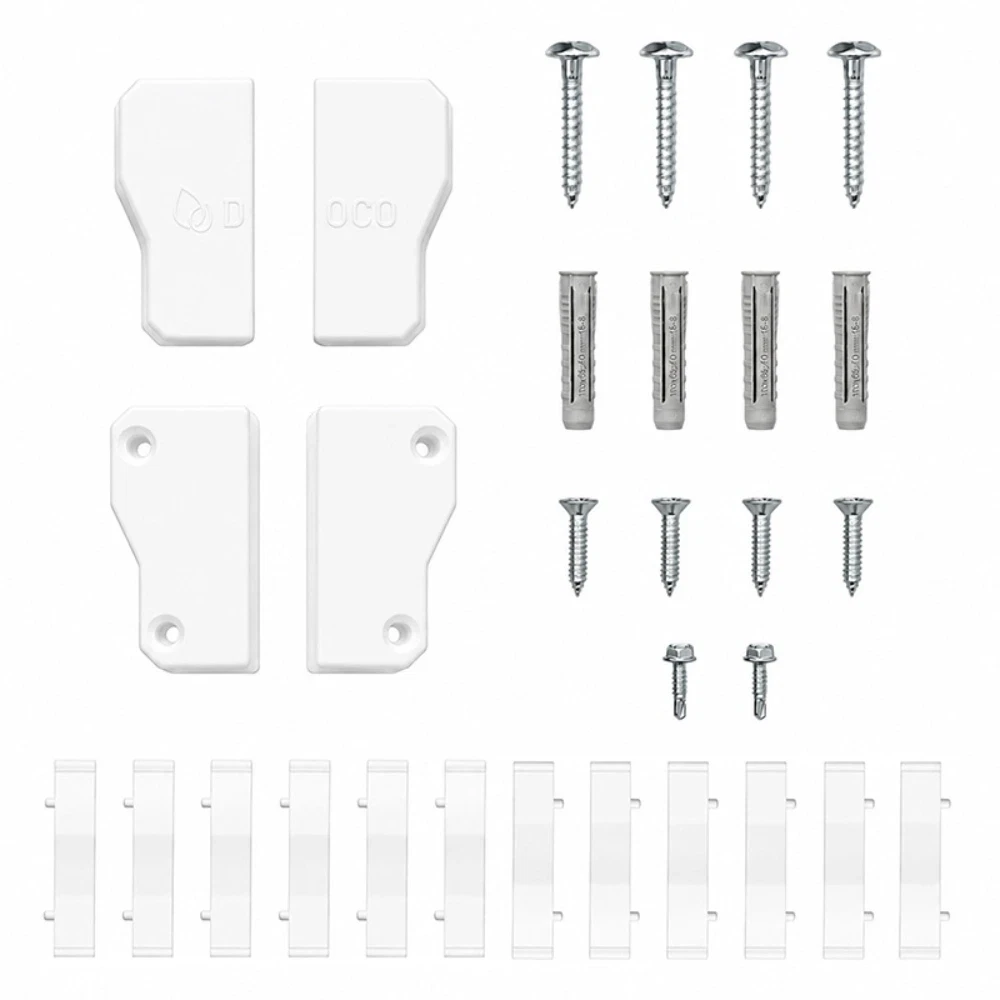 Vallas  Pack Accesorios para Medio Poste color Blanco Lama lisa