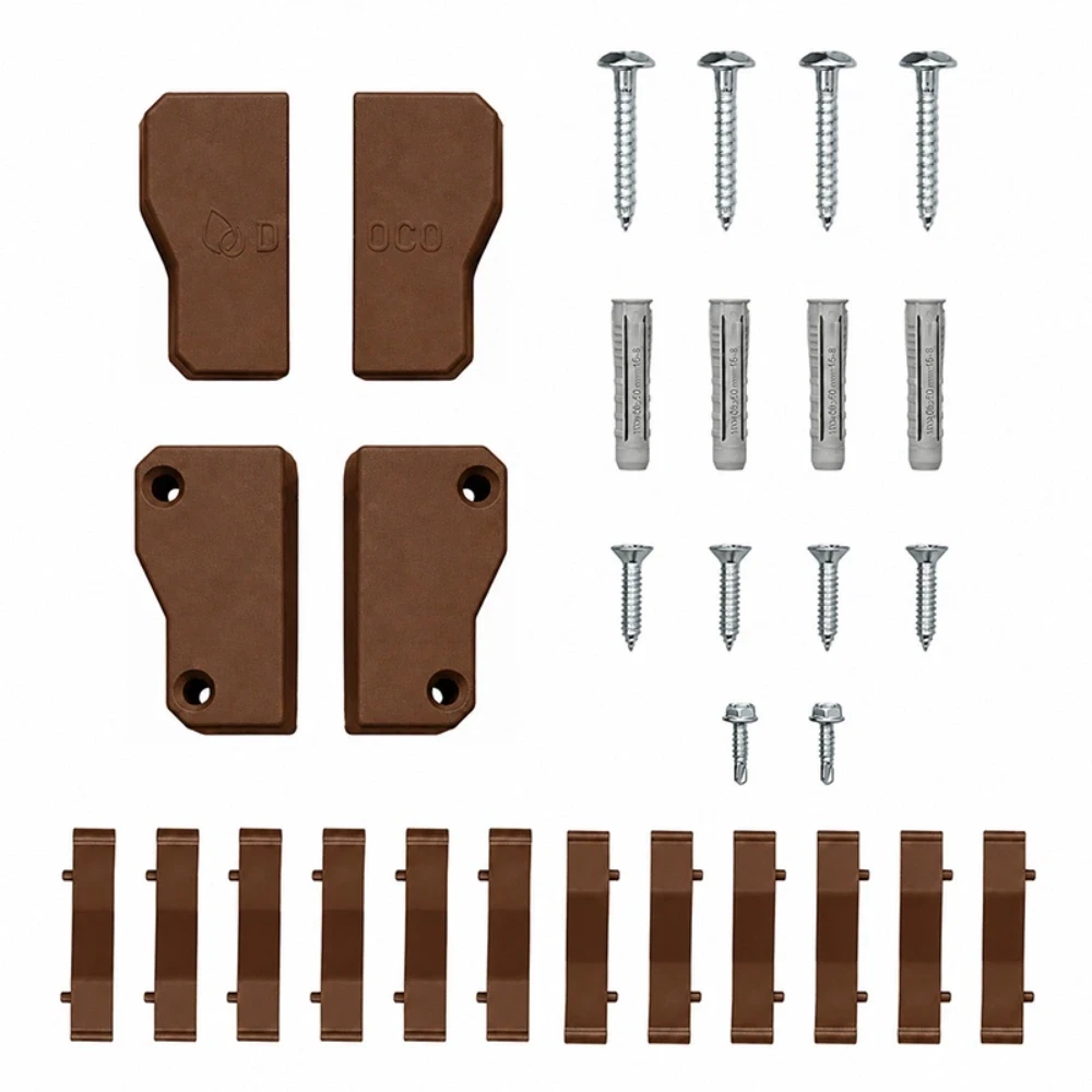 Vallas  Pack Accesorios para Medio Poste color Oxido Lama lisa