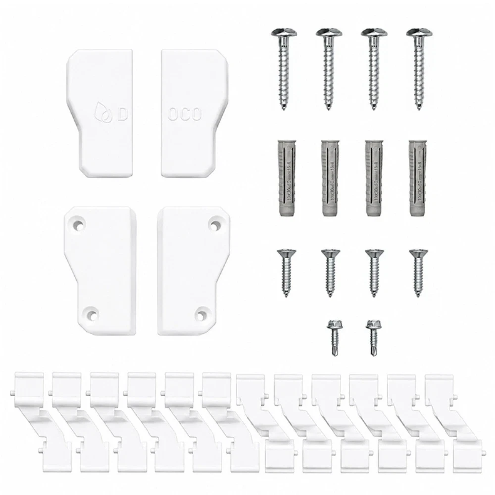 Vallas  Pack Accesorios para Medio Poste color 
Blanco Mod. Persiana
