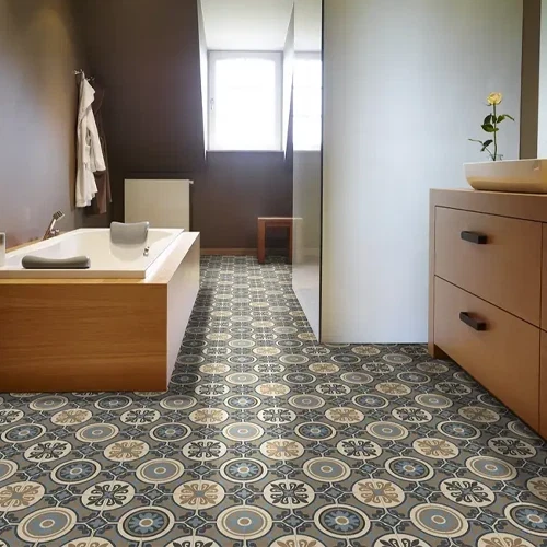 Vinílicos Heterogéneo Suelo Vinilico Sintasol Baldosa Hidráulica Ríos 2x10 (20m²)