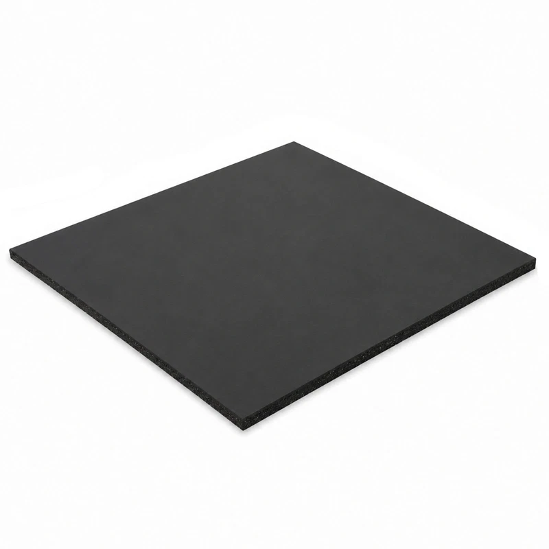 Caucho Macizo Loseta Caucho 1x1 Negro | 10mm | Densidad Plus + | Suelo Gimnasio | Amortiguación