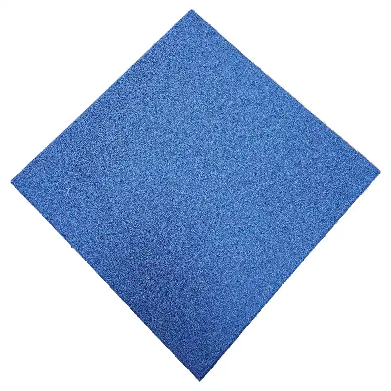 Caucho Macizo LOSETA DE CAUCHO 1x1m. | 40mm | DENSIDAD STANDARD | Azul | TACO DE APOYO