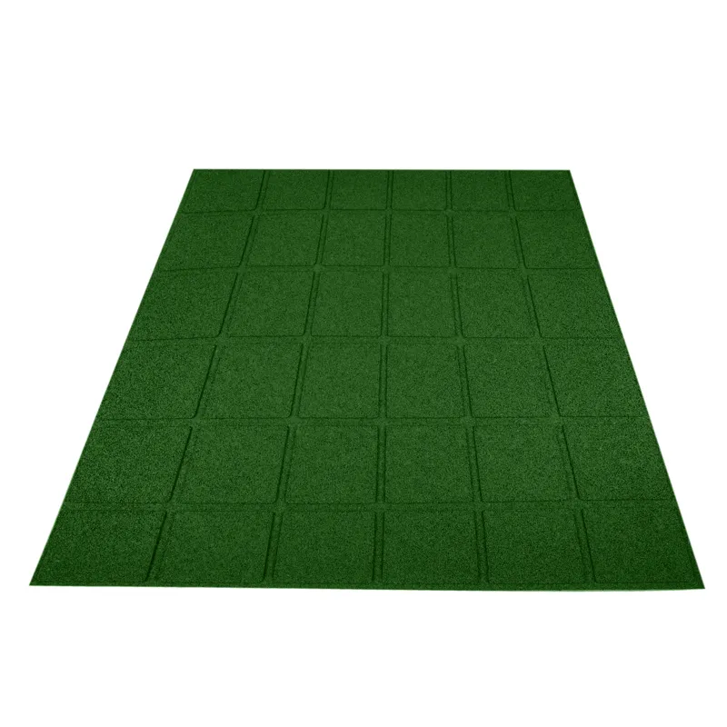 Caucho Macizo LOSETA DE CAUCHO 1x1m. | 20mm  |  DENSIDAD STANDARD  |  Verde