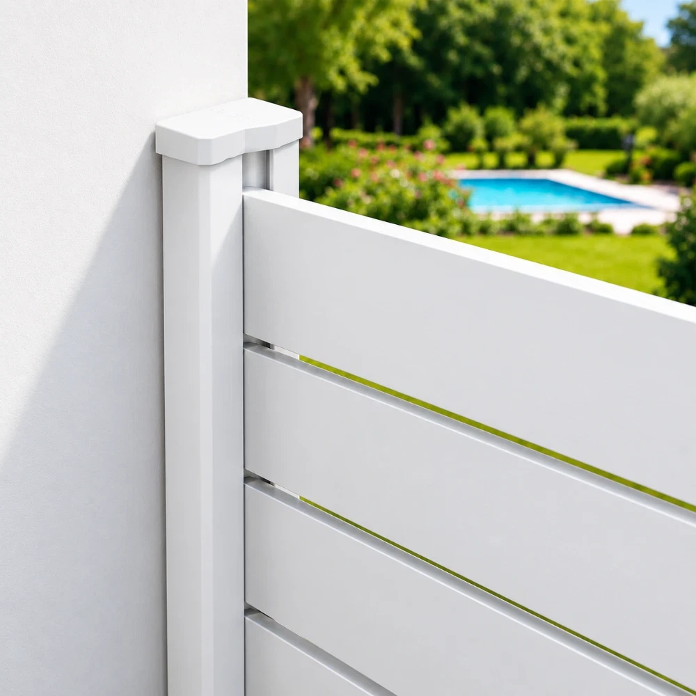 Vallas  Medio Poste Aluminio para Valla Blanco 1m