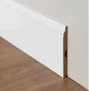 Obras accesorios  GR_Rodapie_Roy_Lacado_90DOBLE Rodapié Lacado Blanco Doble Moldura 2,25x90x12 Modelo 6