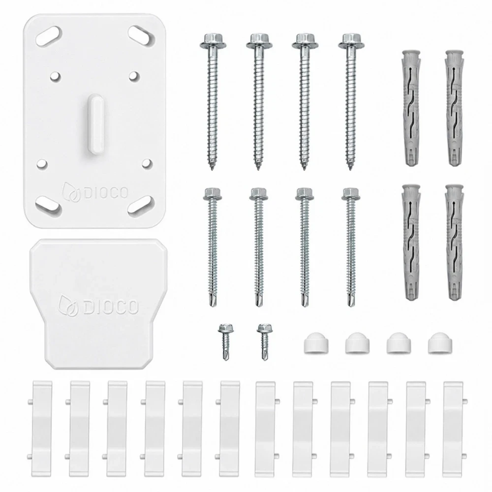 Vallas  Pack Accesorios para Poste color Blanco Lama lisa