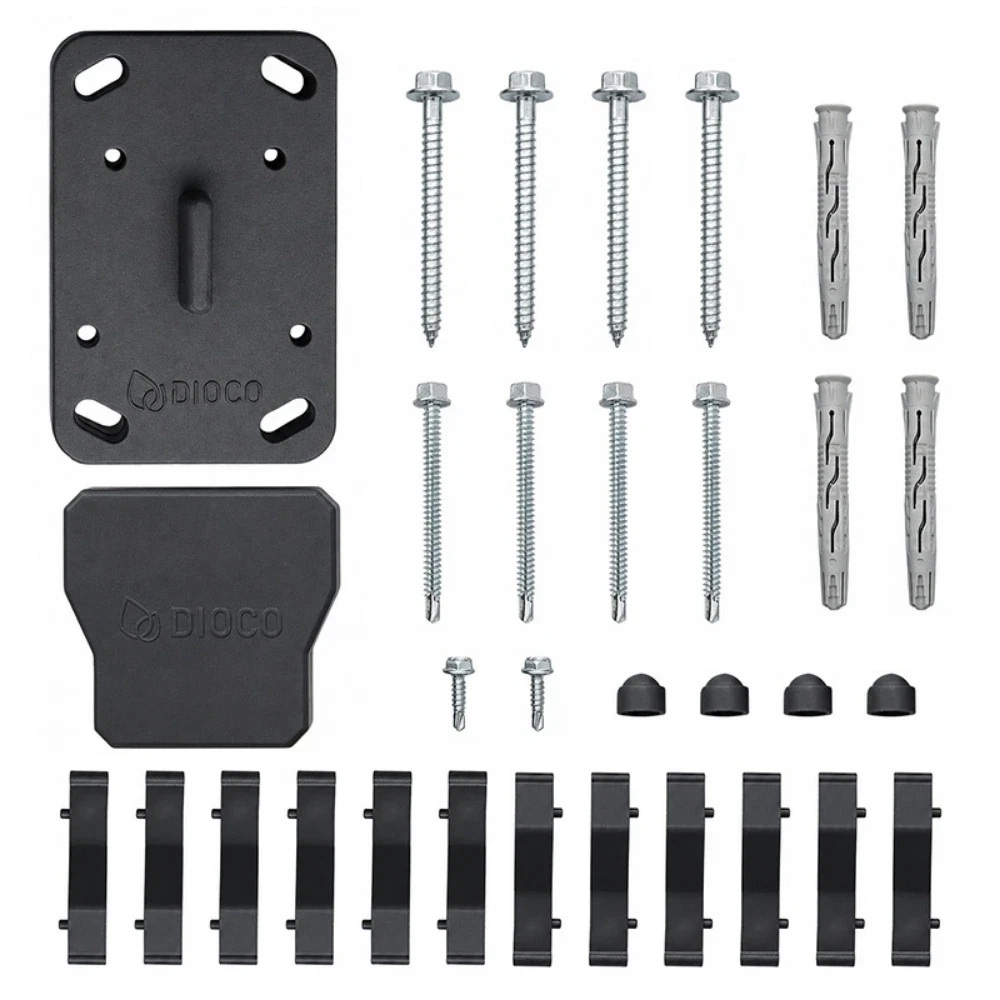 Vallas  Pack Accesorios para Poste color Gris Lama lisa