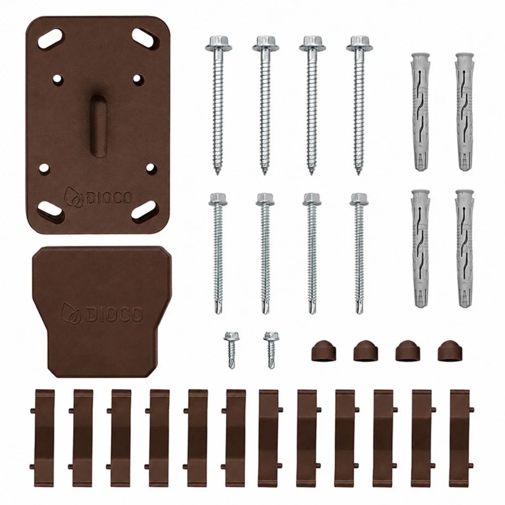 Vallas  Pack Accesorios para Poste color Oxido Lama lisa