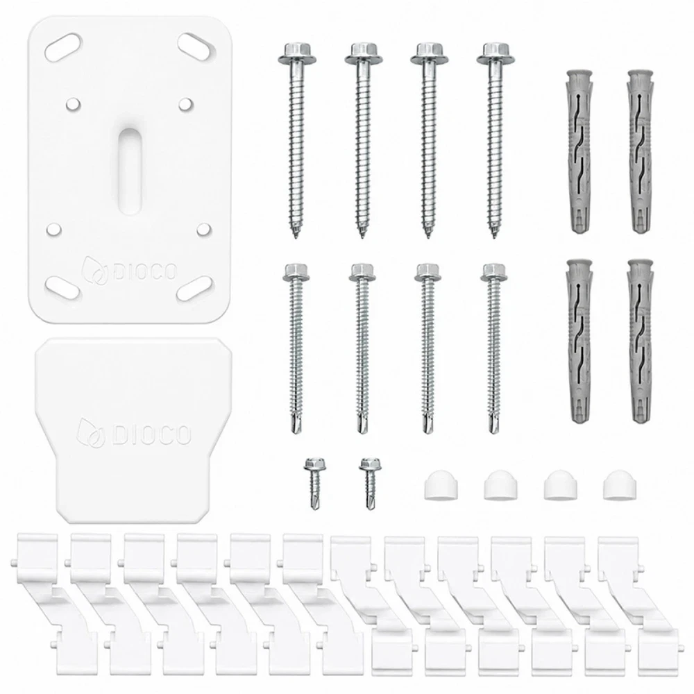 Vallas  Pack Accesorios para Poste color 
Blanco Mod. Persiana