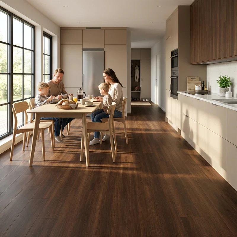 Vinílicos Heterogéneo Suelo Vinilo en Rollo Marrón Bobina 25m²