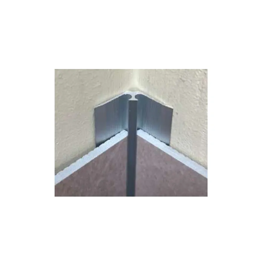 Obras accesorios  G_Perfil_Delhi Pletina para esquina interior plateada para revestimiento de pared