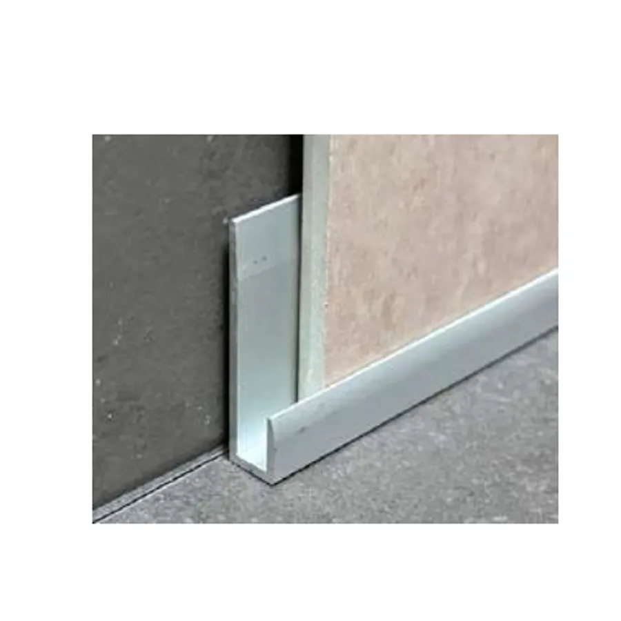 Obras accesorios  G_Perfil_Delhi Pletina para terminaciones plata para revestimiento de pared