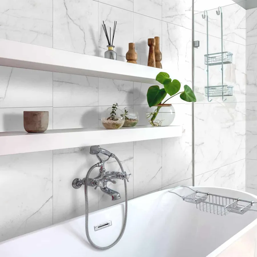 Revestimiento Pared PVC Marmol Blanco