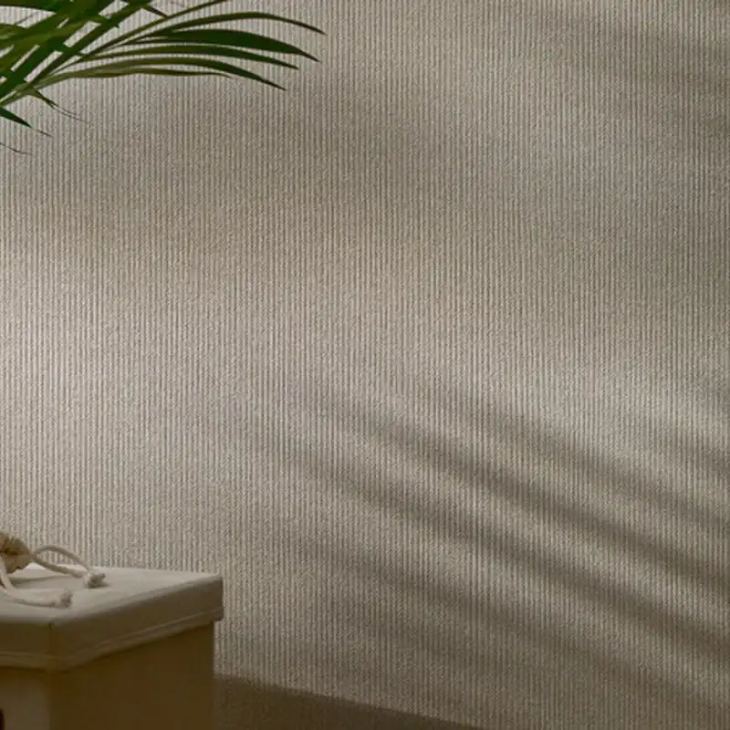 Revestimiento Pared PVC Lineal Tejido Beige