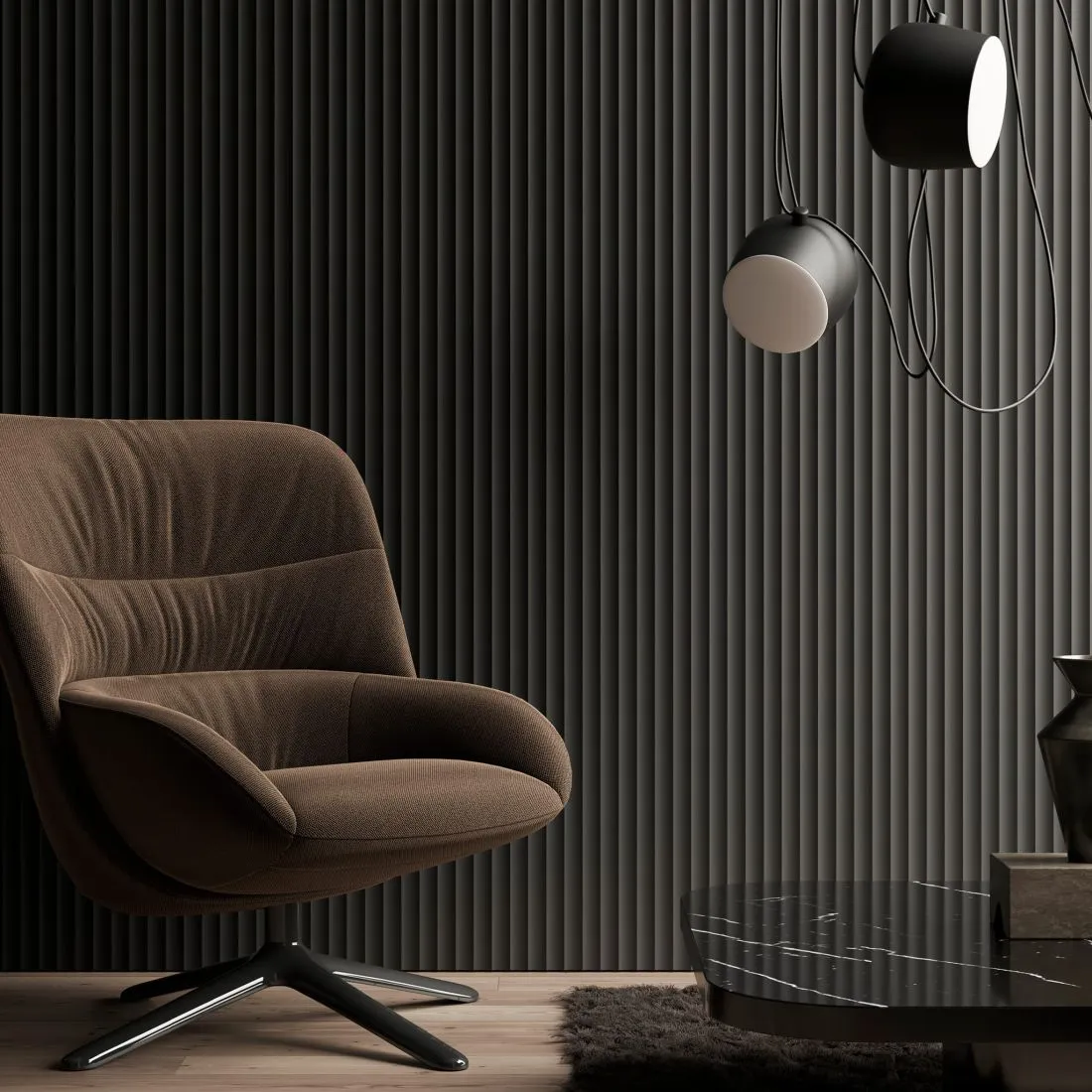 Revestimiento Pared PVC Antracita Wall Tech