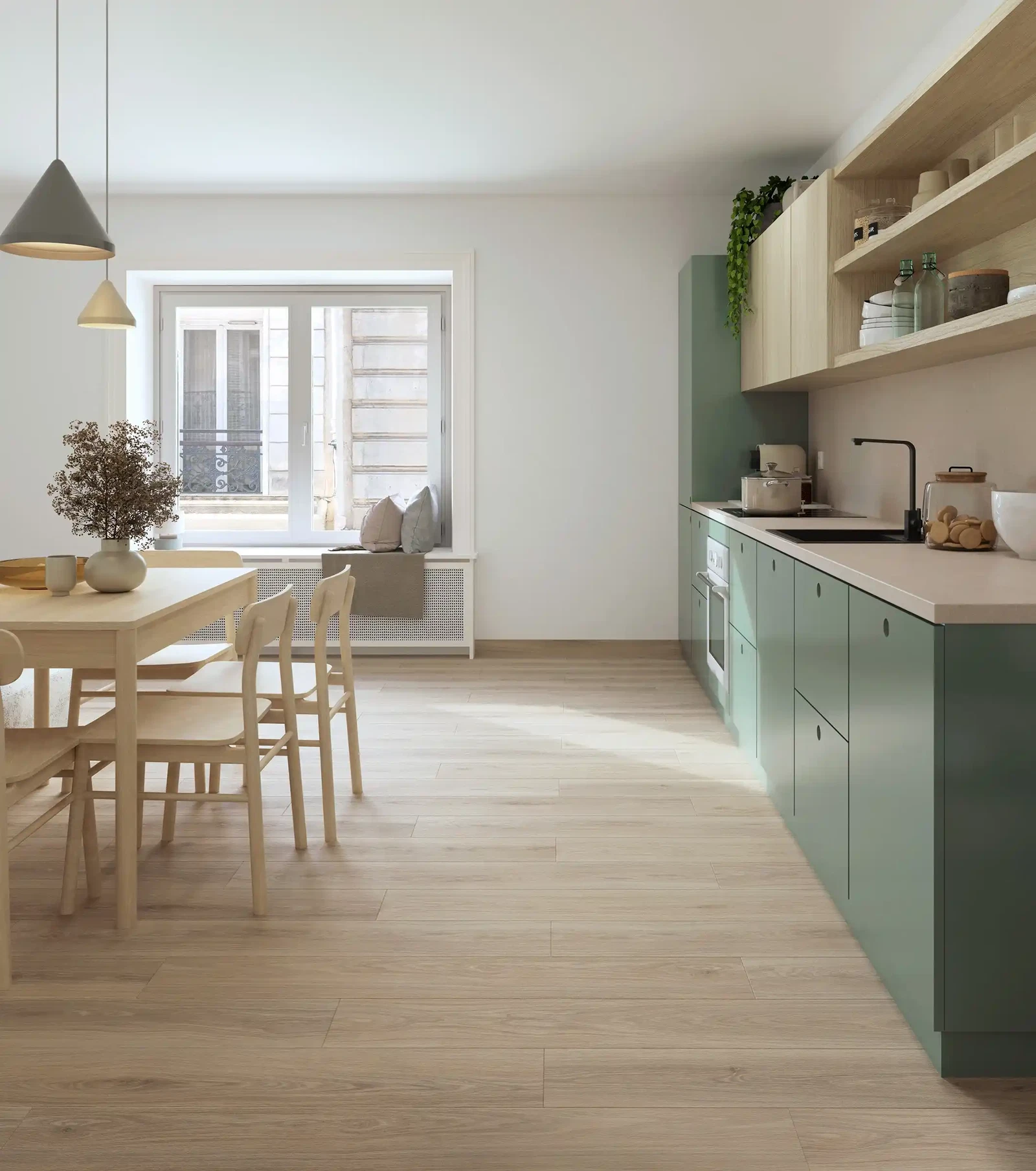 Tarimas Laminada Roble Loira 8mm Purefloor
