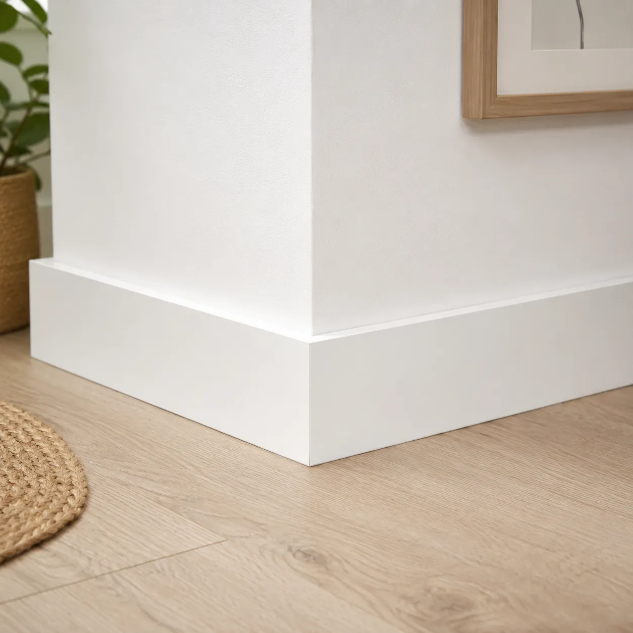 Obras accesorios  GR Rodapié  Blanco canto cuadrado PVC 90x12x2,25