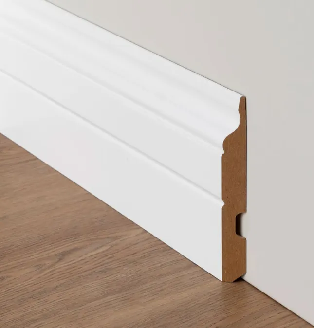 Obras accesorios  GR_Rodapie_Roy_Modelo40_150CC Rodapié Lacado Blanco Pecho Paloma mod 40 150x12x2250