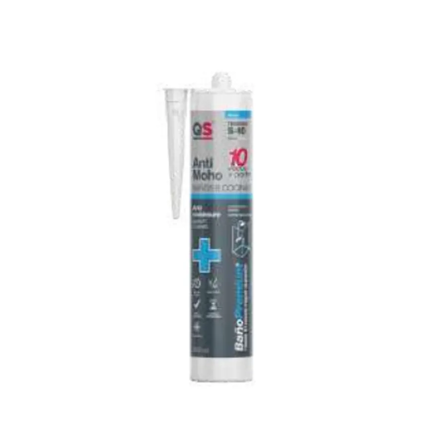 Obras accesorios  G_Pegamento_Delhi Silicona Neutra Sanitarios Baños S-10, para duchas blanco