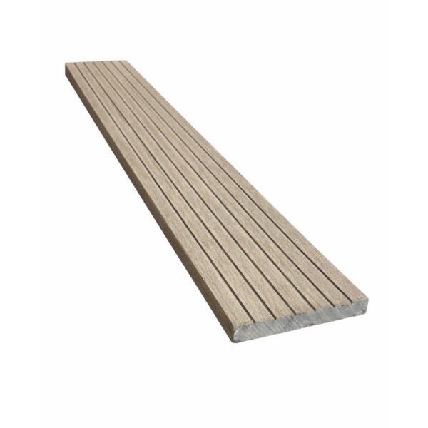 Obras accesorios  G.Zocalo.Dio Tapeta Perimetral Gris WPC Macizo  2200x72x11mm