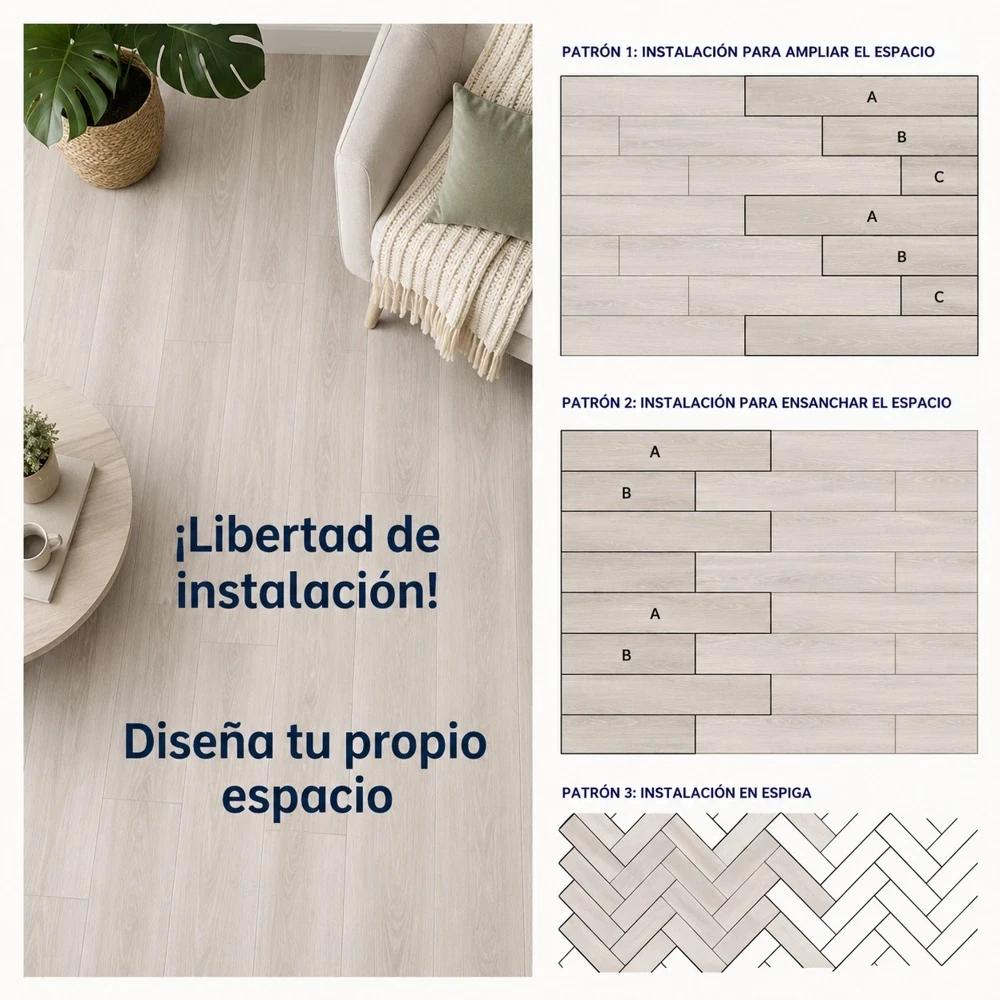 Vinílicos Heterogéneo Suelo Vinilico Autoadhesivo Roble Clásico Natural 2,5m²