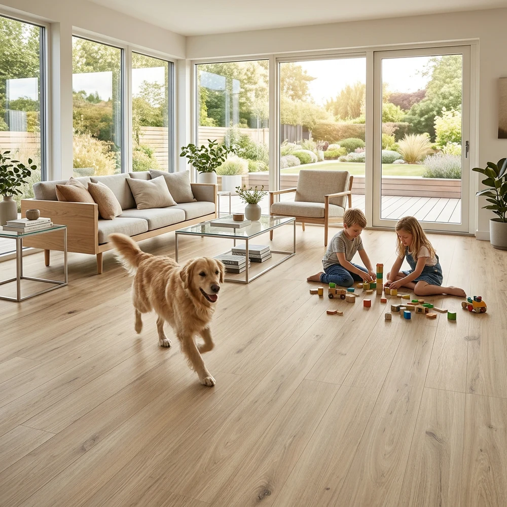 Suelo Laminado Roble Cielo | AC5 | 8mm | 72h Agua 