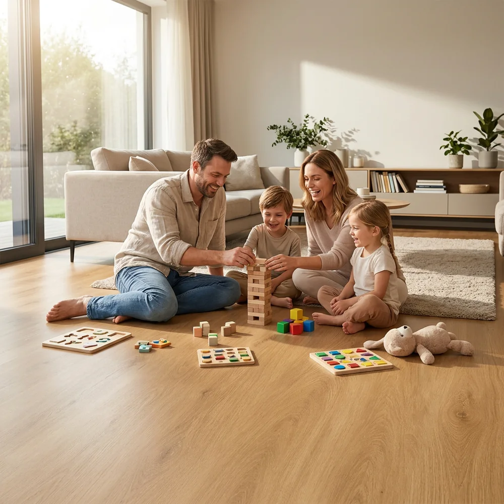 Tarimas Laminada Suelo Laminado Roble Fuego AC5 8mm | 12h Resistencia al Agua | Fácil Instalación