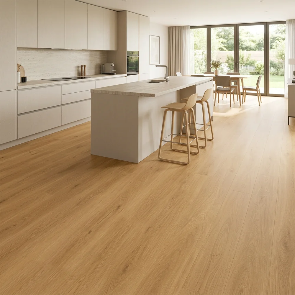 Tarimas Laminada Suelo Laminado Roble Fuego AC5 8mm | 12h Resistencia al Agua | Fácil Instalación