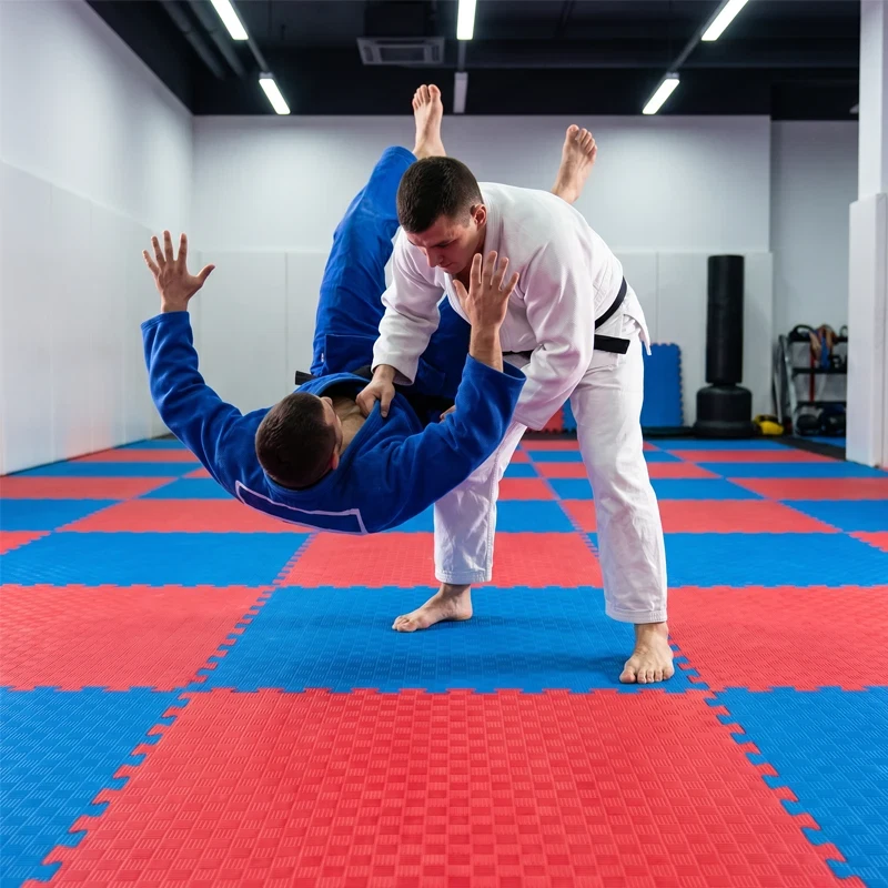 Tatami Puzzle Etileno Acetato de Vinílo de Alta Densidad Tatami Azul Rojo |1x1| 40mm