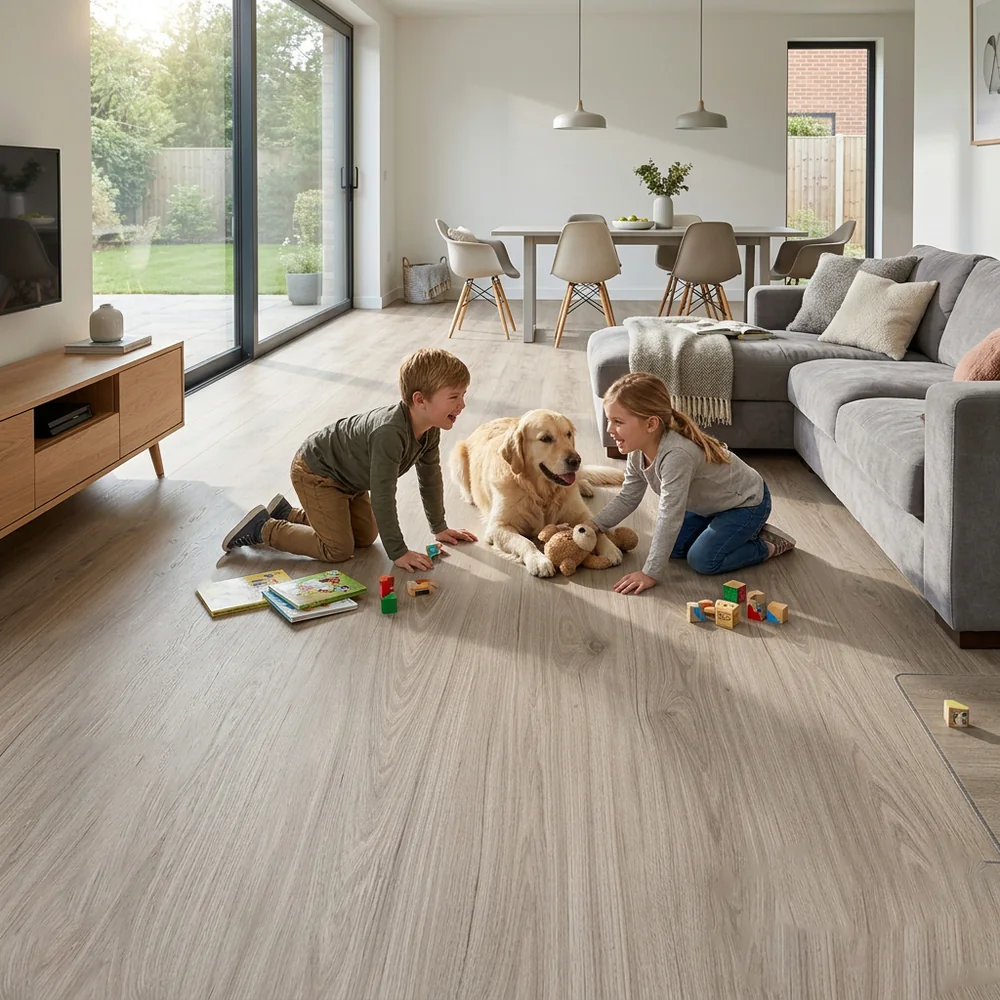 Suelo Laminado Gris Roble Eclipse | AC5 | 8mm | Resistencia Humedad