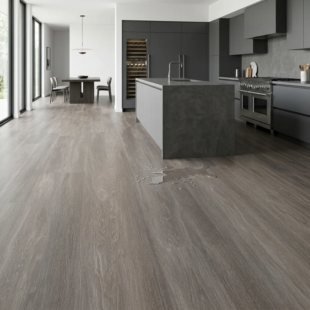 Tarimas Laminada Suelo Laminado Roble Saxa 8mm AC5 | 72h Agua | Gris Oscuro