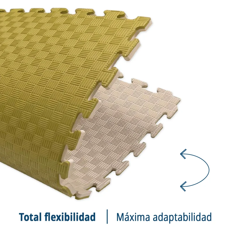 Tatami Etileno Acetato de Vinílo de Alta Densidad Tatami Blanco Oliva |1x1| 20mm