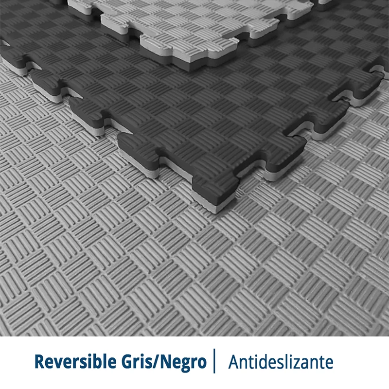 Tatami Etileno Acetato de Vinílo de Alta Densidad Tatami Negro Gris |1x1| 20mm