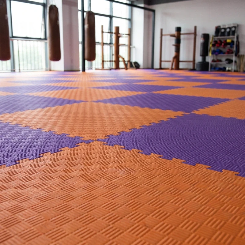 Tatami Puzzle Etileno Acetato de Vinílo de Alta Densidad Tatami Naranja Lila |1x1| 20mm