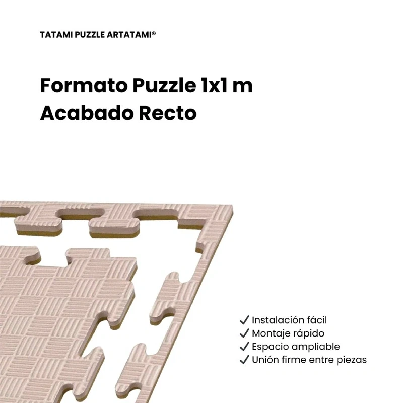 Tatami Puzzle Etileno Acetato de Vinílo de Alta Densidad Tatami Blanco Oliva |1x1| 20mm