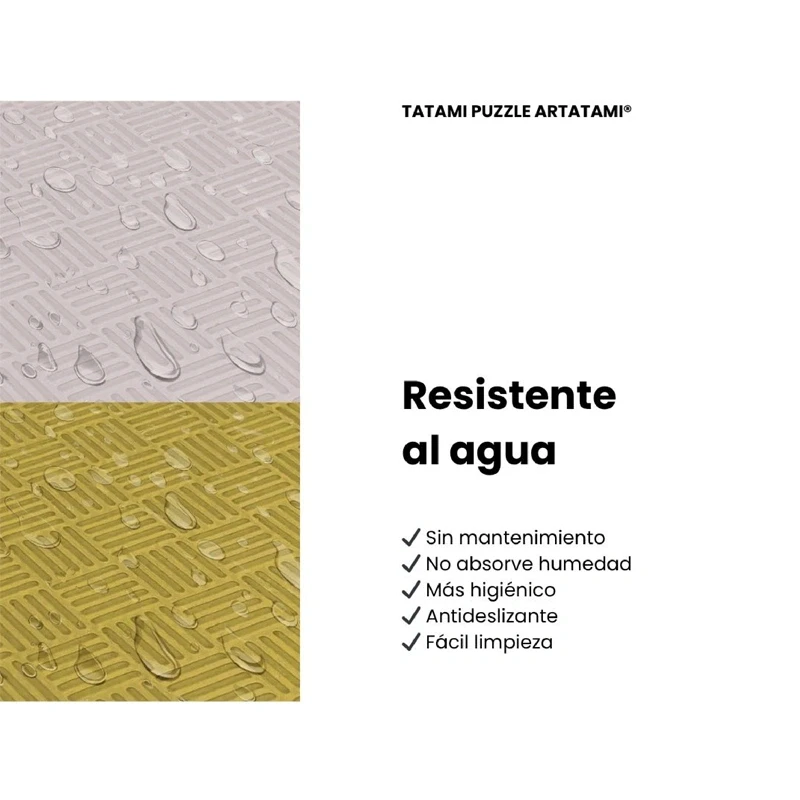 Tatami Puzzle Etileno Acetato de Vinílo de Alta Densidad Tatami Blanco Oliva |1x1| 20mm